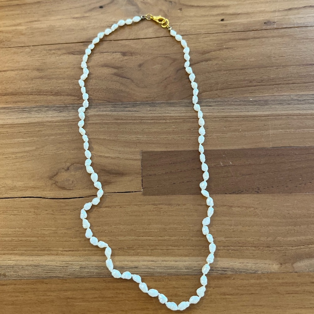 Genuine seed pearl baroque necklace